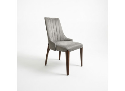 Silla gris diseño comedor moderno asiento acolchado lujo mobiliario nuevo.