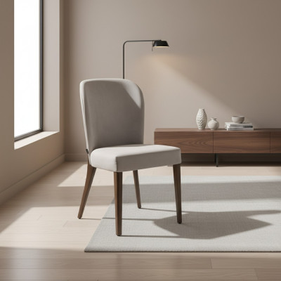 Comedor moderno Diseño de muebles Silla gris Decoración Sillas de lujo