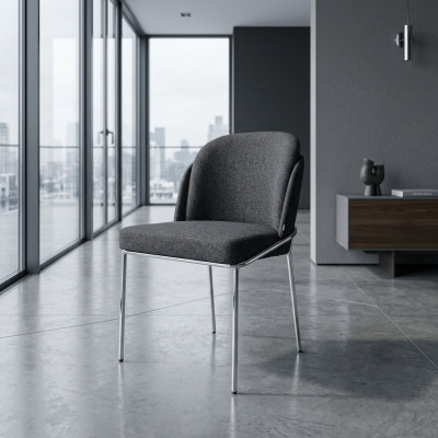 Silla de lujo negra para comedor, muebles nuevos, sillas de diseñador, decoración.