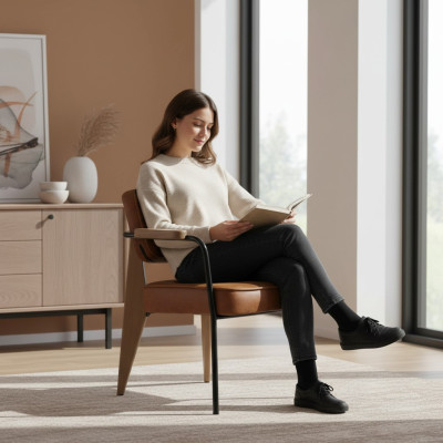 Silla de comedor de lujo con brazos, diseño nuevo, silla de respaldo con brazos.