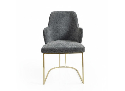 Silla de lujo con brazos, diseñada de forma moderna y nueva.