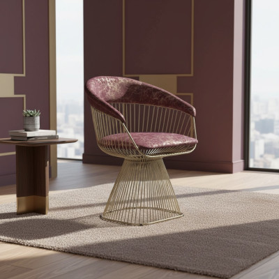 Silla con apoyabrazos Diseñador Moderno Muebles de lujo Silla con apoyabrazos Sillón tapizado