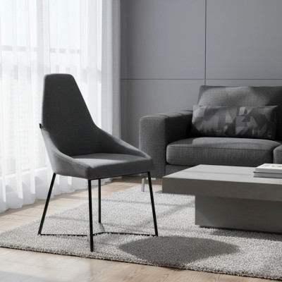 Silla de diseño Muebles Modernos Silla tapizada Gris Silla de comedor Nueva Muebles