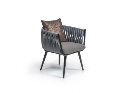 Silla de brazos gris nueva Muebles Comedor Silla de diseñador con brazos