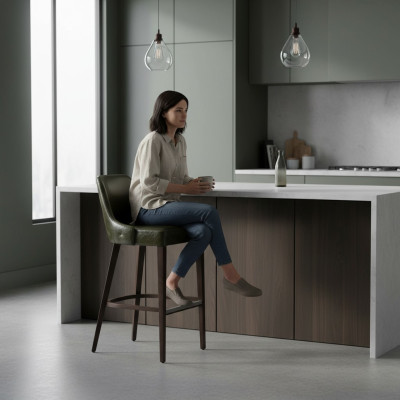 Taburete Banqueta Banqueta Diseño Taburetes Sillas Tapizadas Cuero Silla de Comedor
