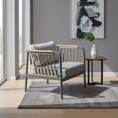 Sillón moderno gris asiento diseño sala de estar mobiliario nuevo.