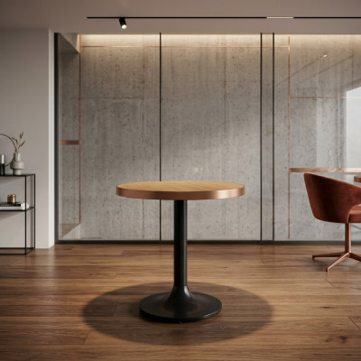 Mesa de comedor redonda lujo comedor moderno diseño de madera mesas