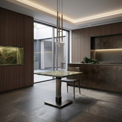 Comedor Mesa de comedor Mesa de mármol Lujo Moderno Muebles Diseño Decoración