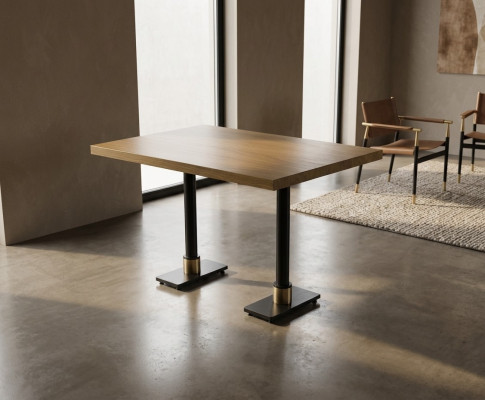 Mesa de comedor marrón decoración de comedor moderno diseño de mesa muebles.