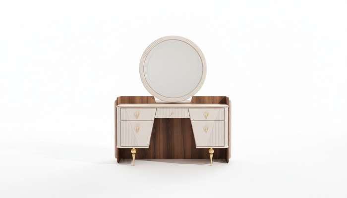 Mesa de tocador de lujo con espejo moderno Diseño de muebles de dormitorio