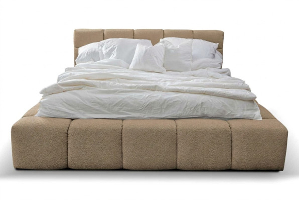 Diseño de dormitorio Cama doble de 180x200 cm Lujo Tela de terciopelo Cama doble