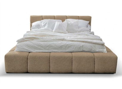Diseño de dormitorio Cama doble de 180x200 cm Lujo Tela de terciopelo Cama doble