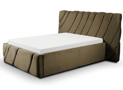 Diseño de cama de dormitorio de lujo con doble acolchado para muebles de camas de hotel.