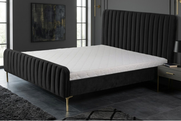 Cama acolchada diseño lujo doble camas de hotel dormitorio 180x200cm nueva.