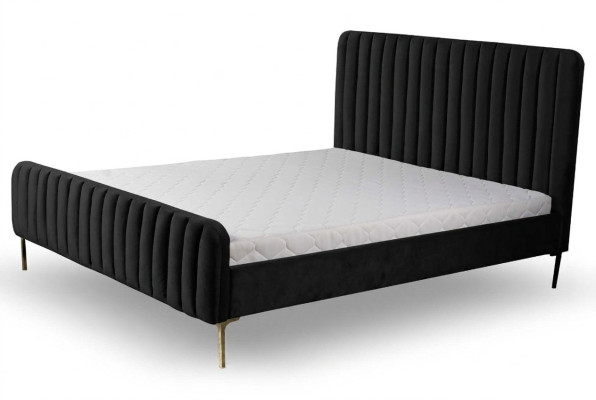 Cama acolchada diseño lujo doble camas de hotel dormitorio 180x200cm nueva.
