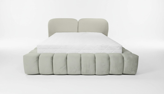 Marco de cama de lujo 180x200 cm color gris Cabecero camas dormitorio muebles