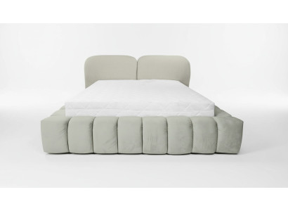 Marco de cama de lujo 180x200 cm color gris Cabecero camas dormitorio muebles