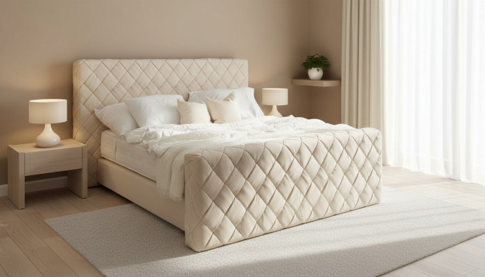 Muebles de dormitorio de lujo Cama moderna Estructura de cama 160x200 cm Cabecero de diseño