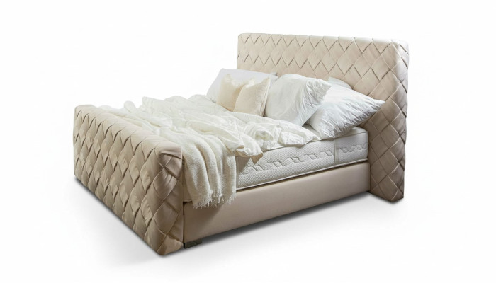 Muebles de dormitorio de lujo Cama moderna Estructura de cama 160x200 cm Cabecero de diseño