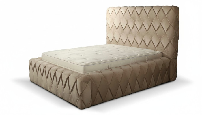 Marco de cama de lujo 180x200 cm color beige Cabecero Camas Dormitorio Muebles