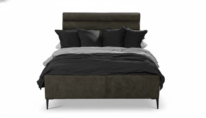 Textil Cama Gris Diseño Lujo Dormitorio Matrimonial Camas Cama Matrimonial