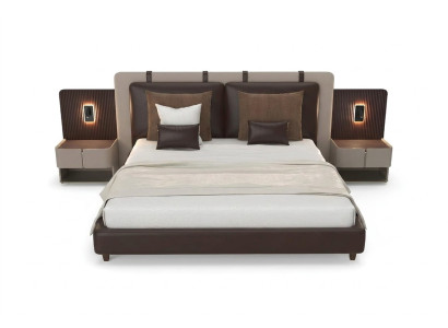 Lujo mesita de noche dormitorio cama cama 3 piezas conjunto completo diseño mobiliario.