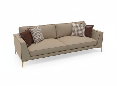 Sofá de diseño Sofá Tapizado 3 Plazas Sofás Sofás Conjunto de Asientos Tela 240cm
