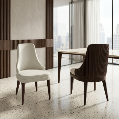 Silla de comedor tapizada de lujo silla de respaldo silla de sala de estar nueva