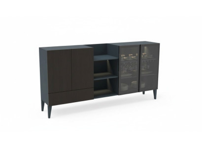 Aparador moderno muebles de madera cómoda marrón negro nuevo
