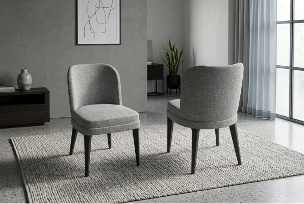 Silla de comedor de lujo moderna, sillas de diseño textil, silla de muebles, sillón.