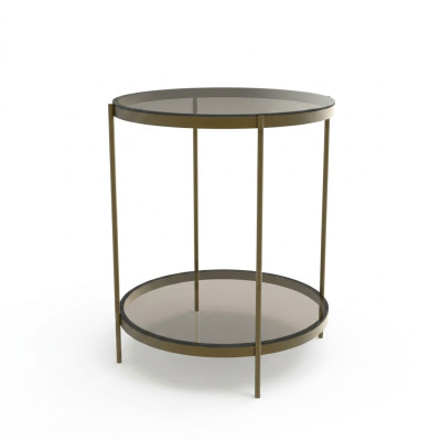 Mesa auxiliar de vidrio elegante y lujosa de estilo moderno gris mesa de centro nueva