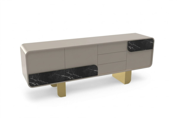 Mueble espejo del sideboard del diseñador, mueble de diseño de la consola de madera.