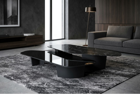 Mesa de centro de lujo de madera Mesas Sala de estar Muebles de alta calidad Mesa auxiliar