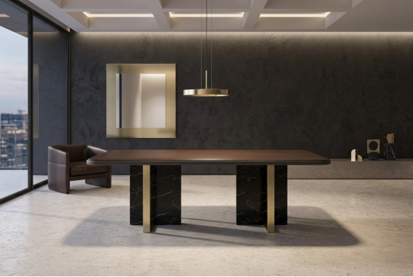 Mesa de comedor moderna Diseño de lujo de mesa de salón comedor Nuevo