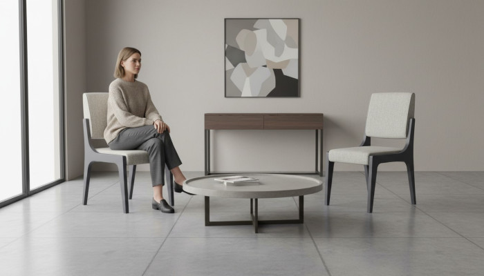 Silla gris comedor Lujo Muebles Diseño Elegante Sillas Modernas de Madera Nuevas