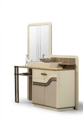 Diseño tocador con espejo en el dormitorio Elegante tocador de muebles