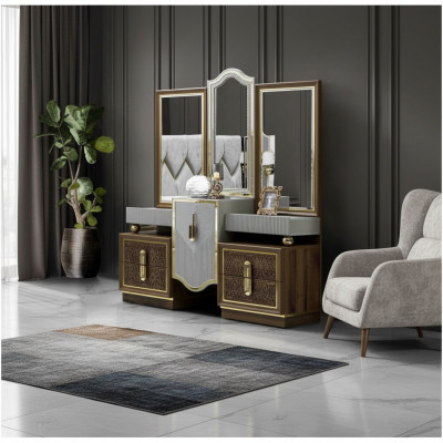 Diseño moderno tocador con espejo Dormitorio Nuevo Lujo