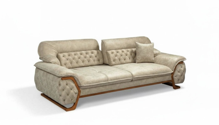 Chesterfield Sofá de tres plazas con respaldo ajustable, sofá de lujo muebles