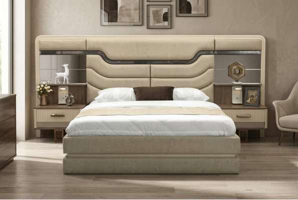 Muebles camas lujo cama 2x mesitas noche 3 pzs. Juego de dormitorio diseño