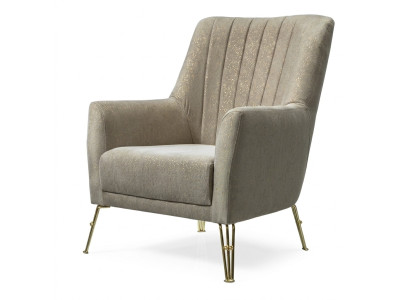 Diseño de asiento de lujo beige Sillón relax de madera con sillón de acero inoxidable nuevo