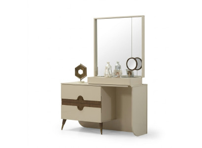 Mesa de maquillaje beige con espejo Diseño de muebles de dormitorio Konso lNeu