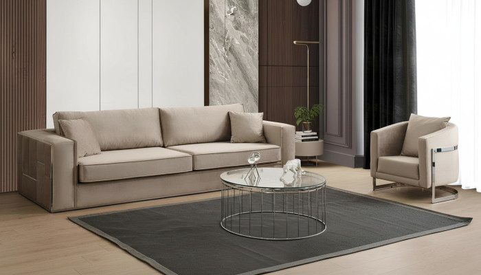 Juego de sofás de 2 piezas para sala de estar, juego completo de sofá de 3+1 asientos, muebles textiles.