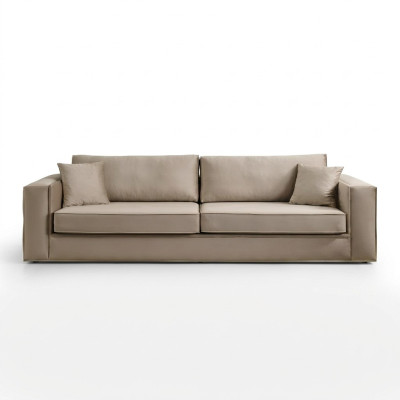 Diseño de muebles Sofá Moderno de 3 plazas para sala de estar de lujo beige de 235 cm.