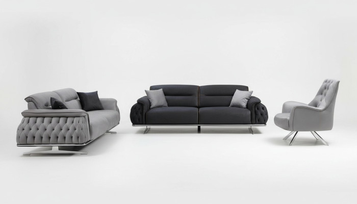 Conjunto de sofás modernos de 3 piezas Conjunto de sofá de lujo para la sala de estar de 3+3+1 plazas Muebles