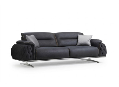 Sofá de 3 plazas perfectamente suave para sala de estar, tapizado textil nuevo de lujo.