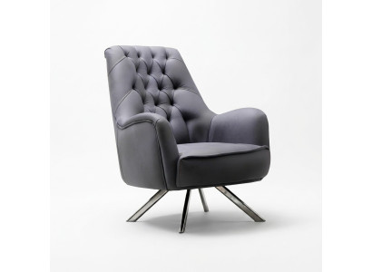 Sillón Diseño Sofá Sofá Relax Textil Tapizado Asiento Lujo Gris Nuevo