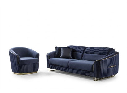Sofá conjunto de 3+1 plazas, muebles modernos, diseño de conjunto de sofás nuevos de 2 piezas de tela.