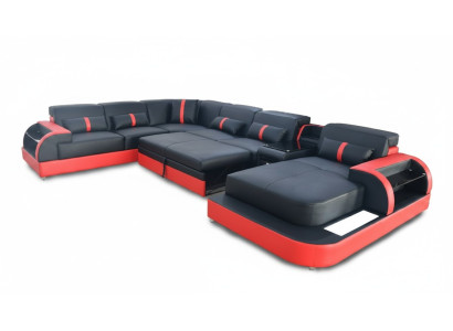 Sofá de lujo tapizado conjunto de muebles de esquina en forma de "L" sofá tapizado de esquina.