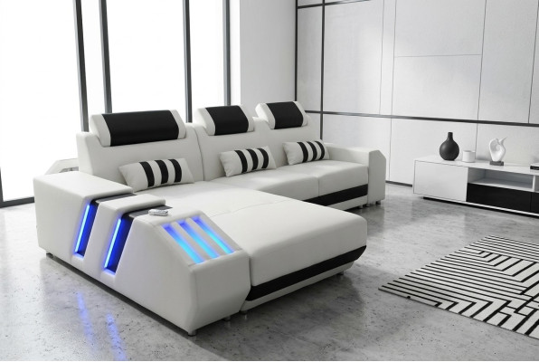 Sofá esquinero, conjunto de sofá en forma de L con acolchado asiento conjunto de sala de estar.