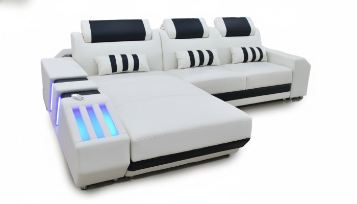 Sofá esquinero, conjunto de sofá en forma de L con acolchado asiento conjunto de sala de estar.